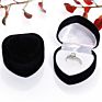 Fenfen Jewelry Gift Box Heart-Shaped Rings Packaging Display Portable Travel Case Velvet Ring Box Ring Jewelry Box