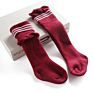 Fine Processing Thick Stripe Kids Toddler Baby Girl Cotton Long Knee High Socks