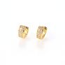 Foxi Korean Jewelry 18K Huggies Hoop Earring Women Gold Earrings Cz Stone Korean Earrings for Women