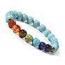 Free Sample Handmade Yoga Inspirational Bracelet, Natural Lava Stone Essential Oil Diffuser 7 Chakra Bead Bracelet