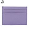 Free Sample Tiding Women Color Saffiano Leather Card Holder Slim Credit Cardholder Wallet
