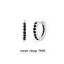 Fuamay 925 Sterling Silver 18K Gold Plated Color Crystal Tiny Small Rainbow Huggie Earrings