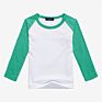 Girls Raglan Long Sleeve Baseball Tee Shirts Kids Blank Raglan Cotton Tees