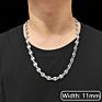 Gold Plated Men Stainless Steel Coffee Bean Link Chain Necklace