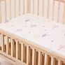 Guava Lotus Travel Crib Fitted Sheet with Name Grow Wild Crib Sheet Cotton Standard Crib Toddler Sheets