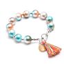 Handmade Diy Magic Color Pearls Beads Bracelets for Baby Girls Mermaid Shell Acrylic Beads Charm Bracelets