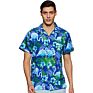 Hawaii Shirt for Men Floral Beach round Bottom Casual