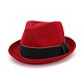 High-End Burgundy Short Brim Fedora 100% Wool Felt Hat Body For