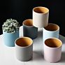 Home Colorful Nordic Decor Glazed Succulent Plant Pot Terracotta Cement Planter Ceramic Flower Pots