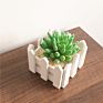 Hotsale Indoor Decoration Desk Plant Artificial Succulents Plant with Wood Fence Base for Home Office Decoration