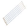Hupo.Hutu Natural Minimalist Dainty Handmade Glass Cut String 18K Gold Plated Beading Crystal Bracelet for Women