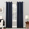 Ihome Heavy Blackout Window Curtains for the Living Room Drapes Navy Color Blackouts Curtain