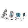 Indian Style Vintage Tibetan Silver Turquoise Bangle Butterfly Jewelry Cuff Wide Bracelet