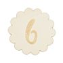 Infant Memory Card Flower Fridge Wooden Craft Laser Engraving Monthly Milestone Card