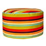 Inflatable Stool with Colorful Fabric Zippered Slipcover Groovy Lightweight round Shape Ottoman 50*25 Cm