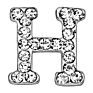 Initial Pave Clear Gem Dangling Alphabet Letter Surgical Steel 14G Navel Belly Button Ringsbody Piercing Jewelry