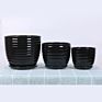 Ins Matte Glazed Ceramic Planter Pot with Saucer Modern round Decor Indoor Planter with Drainage Hole for Plants