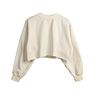 Jl-10213 In-Stock Items Printing Cotton Short Brown Hoodie Sweatshirts Women Crop Top Fleece Lined Hoodie