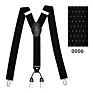 Kaidvll Pattern Design Y Back Adjustable Clip Promotional Leather Suspenders