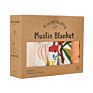 Kangobaby 5 Pack Multi-Functional 60*60 Bamboo Cotton Toddler Muslin Blanket Print Baby Burp Cloth Set