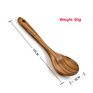 Kitchen Tools Cooking Utensils Reusable Food Grade Cookware Teak Wood Utensil Set for Home