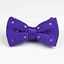 Knitted Mens Bow Tie Men Leisure Polka Dots Bilayer Bow Ties for Men Wedding Party Striped Wedding Burgundy Butterfly Bowtie