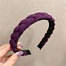 Korean Cloth Braid Headband Woven Knitted Twisted Shape Hair Wrap Knitted Corss Elastic Hair Band