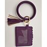 Hot Sale Amazon Leather Key Ring Keychain Wallet Wristlet Bracelet