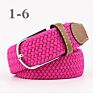 Leisure 25 Solid Color Pin Buckle Elastic Stretch Braided Waist Belts