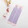 Little Girls Tube Long Cartoon Dress Socks Stripes Flamingo Cotton Kids Knee High Stockings