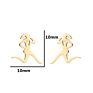 Lovely Girl Dancing Jewelry Stainless Steel Jewellery Cute Ballerina Yoga Skipping Rope Girl's Earring