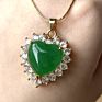Lucky Charms Women Jade Necklace Buddha Jade Pendant Natural Green Jade 18Kgp Fortune Pendant Necklace Dr