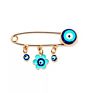 Lucky Eye Blue Turkish Evil Eye Brooch Pin for Women Men Dropping Oil Flower Crown Star Hamsa Hand Charm Jewelry