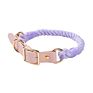 Luxury Colorful Leather Cotton Pet Dog Cat Rope Collar Attachment