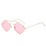 Luxury Metal Irregular Polygon Sunglasses Small Square Frame Sun Glasses for Men Women Gafas De Sol