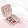 Makeup Leather Jewelry Travel Display Case Organizer Mirror Storage Box with Zipper Portable Jewellery Bracelet Ring Box