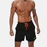 Men Lake Blue Swim Surf Blank Board Shorts Casual Breathable Pockets Swimwear