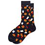 Men's Combed Cotton Colorful Socks Food Pattern Casual Dress French Fries Pattern Business Men Dress Happy Funny Socks