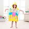 Microfiber Kids Cartoon Print Beach Towel Poncho, Children Beach Poncho, Kids Hooded Beach Poncho Towel