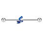 Mix Styles 50Pcs Surgical Steel Industrial Barbell 14G Earrings Tragus Piercing Cartilage 38Mm 1&1/2 Inch Long Bar Body Jewelry