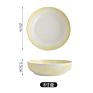 Multiple Color Modern Tableware Dessert Pasta Dishes Stoneware Red Plates for Restaurant