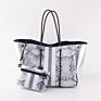 Neoprene Beach Tote Bag Women Shopping Bag Light and Soft Fabric Extra Large Capacity Eco-Friendly Single Shoulder Bag