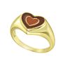 Nuoro Y2K Double Layer Colorful Enamel Heart Finger Ring for Women Charms Party Jewelry Gifts Chunky Rings