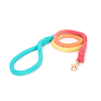 Ombre Dog Leash Cotton Rope Leash Dog Handmade Pet Leads Rainbow Puppy Harness