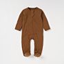 Organic Cotton Autumn Long Sleeve Footie Baby Boy Bodysuit