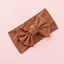 Organic Cotton Bow Knot Knitted Ribbed Baby Headband for Babies