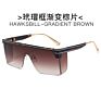 Oversized Square Sunglasses Women Men Luxury Flat Top Half Frame Large Pink Shades