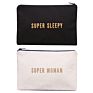 Personalized Eco Makeup Mini Travel Toiletry Cotton Canvas Zipper Cosmetic Bags
