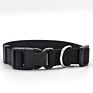 Personalized Logo Plastic Buckle Adjustable Plain Nylon Dog Collar