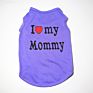 Pet Dog Vest Cute Pet Clothes with I Love My Mommy Daddy Printed Puppy Funny Pet Apparel for Dogs and Cats